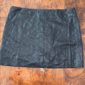 Alice and Olivia Black Leather Skirt